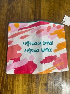 Thrive Teal, Pink & Orange "Empowered Women" Cosmetic Pouch